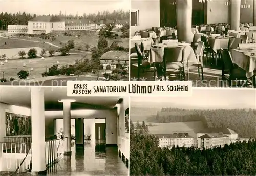 AK / Ansichtskarte Loehma_Leutenberg Sanatorium Foyer Restaurant Panorama Loehma_Leutenberg