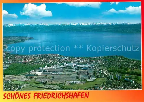 AK / Ansichtskarte Friedrichshafen_Bodensee Zeppelinstadt Alpenkette Friedrichshafen Bodensee