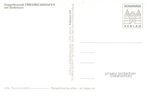 AK / Ansichtskarte Friedrichshafen_Bodensee Zeppelinstadt Alpenkette Friedrichshafen Bodensee