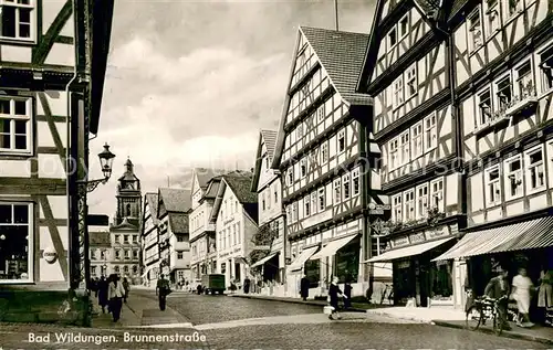 AK / Ansichtskarte Bad_Wildungen Brunnenstrasse Altstadt Fachwerkhaeuser Bad_Wildungen
