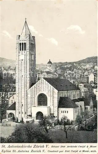 AK / Ansichtskarte Zuerich_ZH St Antoniuskirche Zuerich_ZH