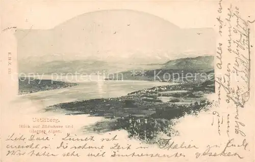 AK / Ansichtskarte Uetliberg_ZH Blick auf Zuerichsee und Glarner Alpen Uetliberg ZH