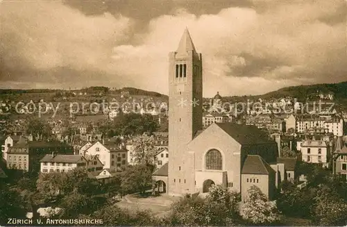 AK / Ansichtskarte Zuerich_ZH Antoniuskirche Zuerich_ZH