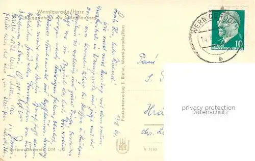 AK / Ansichtskarte Wernigerode_Harz Berggasthaus am Armeleuteberg Wernigerode Harz