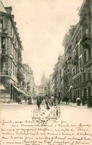 AK / Ansichtskarte Zuerich_ZH Rennweg Zuerich_ZH