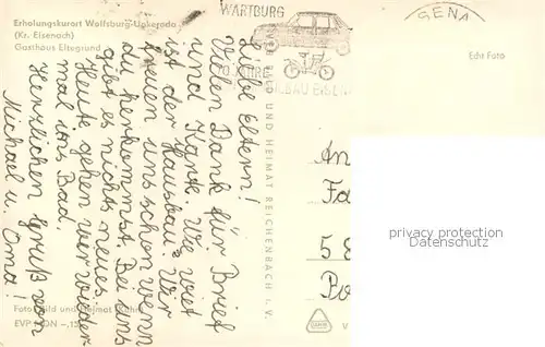AK / Ansichtskarte Unkeroda_Wolfsburg_Thueringen Gasthaus Eltegrund Unkeroda_Wolfsburg