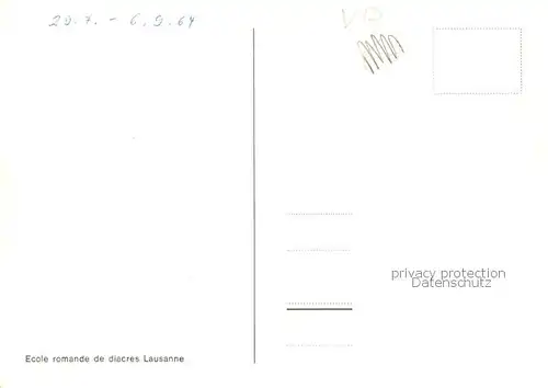 AK / Ansichtskarte Lausanne_VD Ecole romande de diacres Lausanne Lausanne VD