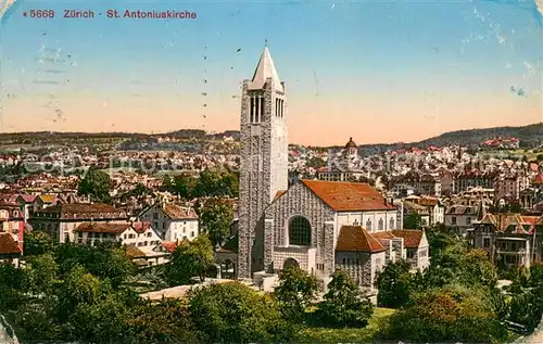 AK / Ansichtskarte Zuerich_ZH St Antoniuskirche Zuerich_ZH