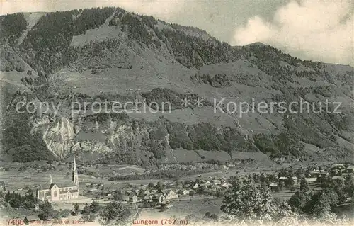 AK / Ansichtskarte Lungern_OW Panorama mit Kirche 