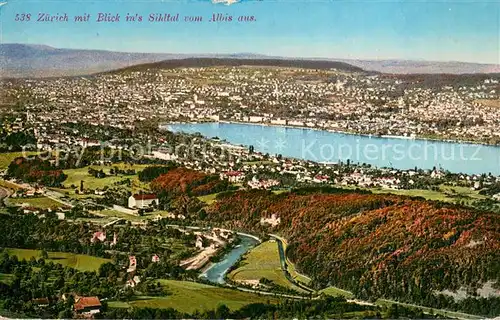 AK / Ansichtskarte Zuerich_ZH Blick vom Albis Zuerich_ZH