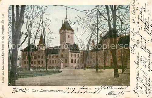 AK / Ansichtskarte Zuerich_ZH Schweizer Landesmuseum Zuerich_ZH