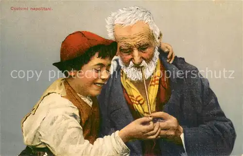AK / Ansichtskarte Napoli_Neapel_IT Costume napolitani 