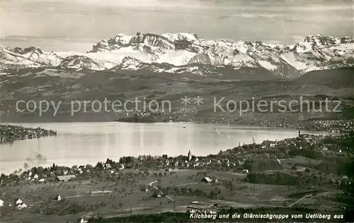 AK / Ansichtskarte Kilchberg__ZH Panorama mit Glaernischgruppe vom Uetliberg 