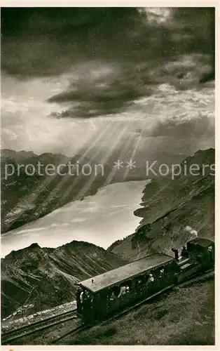 AK / Ansichtskarte Brienzer_Rothorn_Brienzerrothorn_BE mit Blick auf Brienzersee und Interlaken 