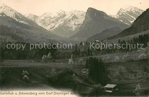 AK / Ansichtskarte Diemtigen_BE Blick auf Galmfluh und Schwarzberg 