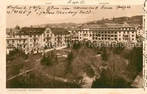AK / Ansichtskarte Zuerich_ZH Theodosianum Privatspital Klinik Sanatorium Zuerich_ZH