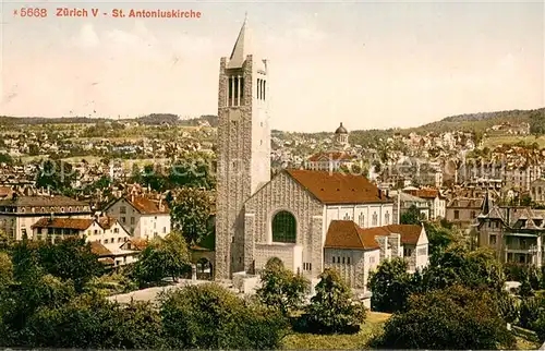 AK / Ansichtskarte Zuerich_ZH St Antoniuskirche Zuerich_ZH