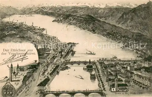 AK / Ansichtskarte Zuerichsee_ZH Panoramakarte Zuerichsee ZH