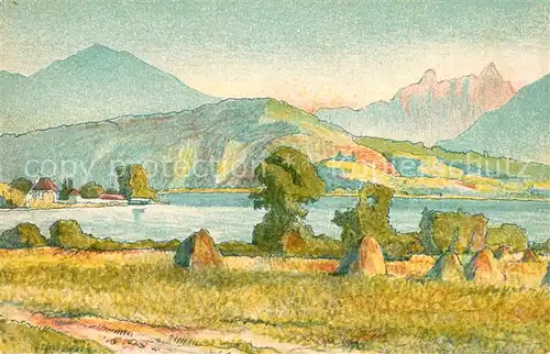 AK / Ansichtskarte Zuerichsee_ZH Am Obersee Kuenstlerkarte Zuerichsee ZH