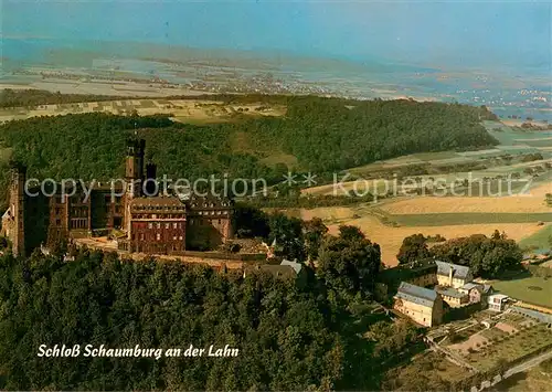 AK / Ansichtskarte Schaumburg_Schloss Fliegeraufnahme mit Hotel Waldecker Hof 