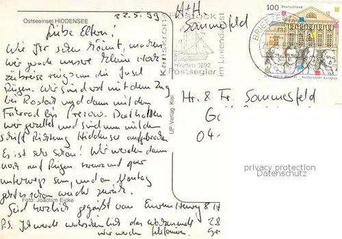 AK / Ansichtskarte Insel_Hiddensee Fliegeraufnahme Insel Hiddensee