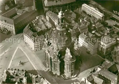 AK / Ansichtskarte Dresden Frauenkirche Fliegeraufnahme Dresden