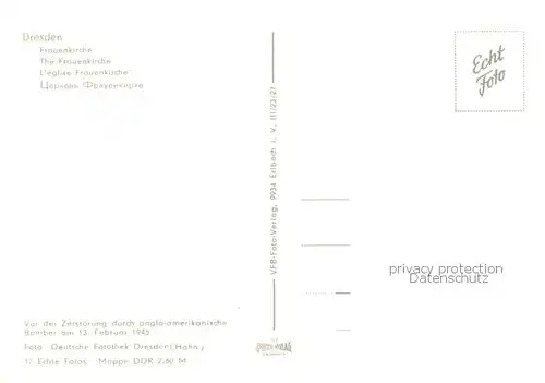 AK / Ansichtskarte Dresden Frauenkirche Fliegeraufnahme Dresden