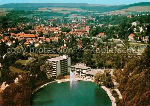 AK / Ansichtskarte Bad_Gandersheim Seekurheim und Cafe Seeterrassen Fliegeraufnahme Bad_Gandersheim