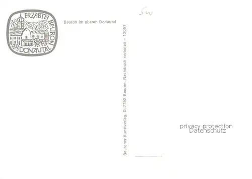 AK / Ansichtskarte Beuron_Donautal Erzabtei Fliegeraufnahme Beuron Donautal