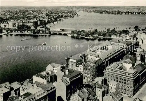 AK / Ansichtskarte Hamburg Panorama mit Binnen und Aussenalster Hamburg