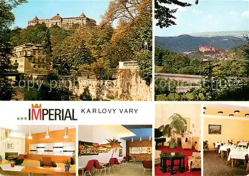 AK / Ansichtskarte Karlovy_Vary_Karlsbad Lazenske sanatorium Imperial Panorama Gastraeume 
