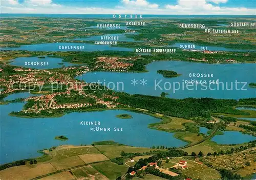 AK / Ansichtskarte Ploen_See mit Grosser und Kleiner Ploener See Fliegeraufnahme Ploen_See