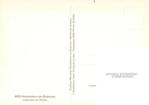 AK / Ansichtskarte Nonnenhorn_Bodensee Fliegeraufnahme Nonnenhorn Bodensee