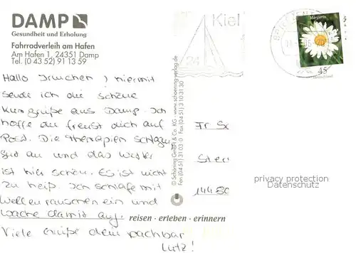 AK / Ansichtskarte Damp_Ostseebad Fliegeraufnahme Promenade Bungalows  Damp_Ostseebad