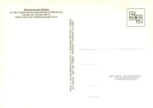 AK / Ansichtskarte Fehmarnsundbruecke Fliegeraufnahme 