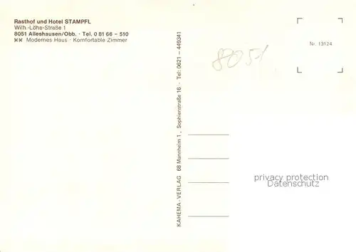 AK / Ansichtskarte Alleshausen Rasthof und Hotel Stampfl Gaststube Alleshausen