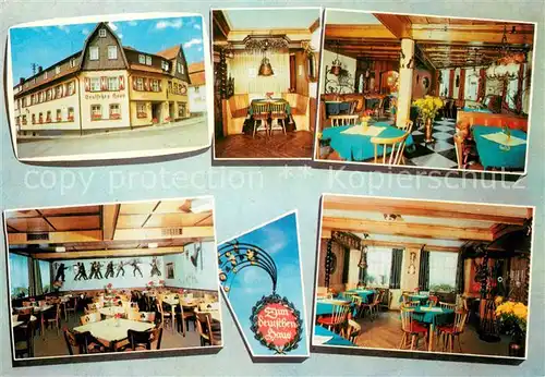 AK / Ansichtskarte Hilders_Rhoen Hotel Deutsches Haus Gastraeume Speisesaal Hilders Rhoen