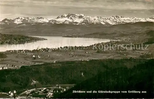 AK / Ansichtskarte Zuerichsee_ZH Blick vom Uetliberg mit Glaernischgruppe Zuerichsee ZH