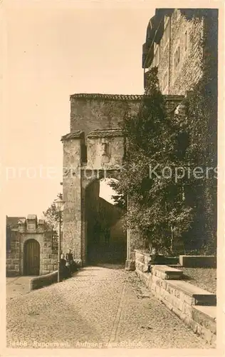 AK / Ansichtskarte Rapperswil_BE Aufgang zum Schloss Rapperswil BE