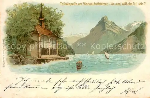 AK / Ansichtskarte Vierwaldstaedtersee_Vierwaldstaettersee_SZ Tellskapelle 