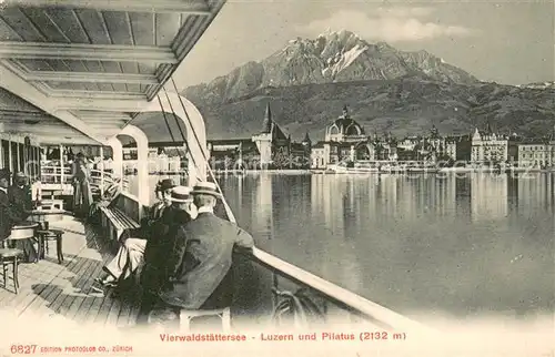 AK / Ansichtskarte Luzern__LU Vierwaldstaettersee und Pilatus 