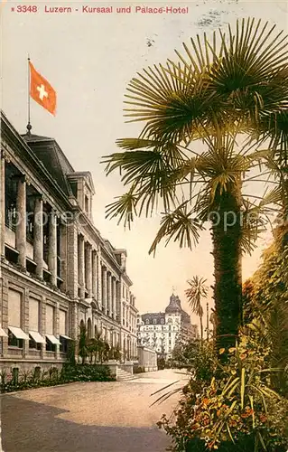 AK / Ansichtskarte Luzern__LU Kursaal und Palace Hotel 