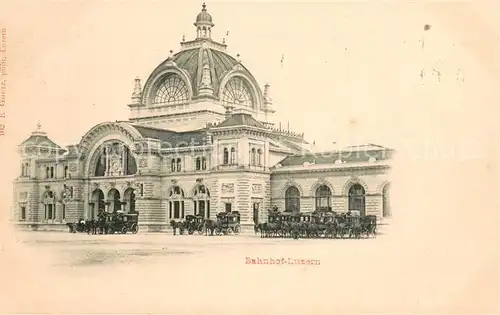 AK / Ansichtskarte Luzern__LU Bahnhof 