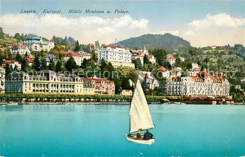 AK / Ansichtskarte Luzern__LU Kursaal Hotels Montana und Palace 