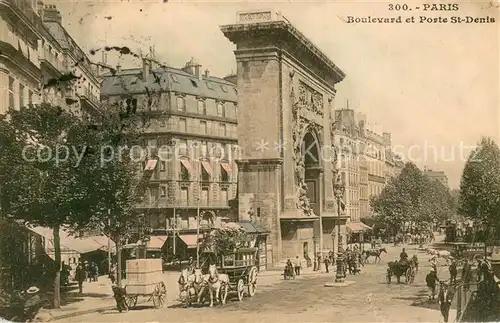 AK / Ansichtskarte Paris_75 Boulevard et Porte St Denis 