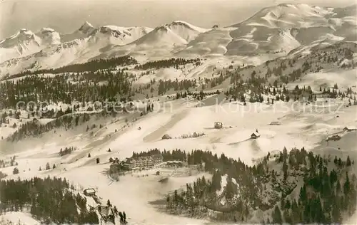 AK / Ansichtskarte Stoos_SZ Fliegeraufnahme mit Sporthotel Stoos_SZ