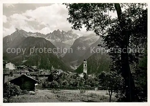 AK / Ansichtskarte Soglio Panorama mit Kirche Soglio
