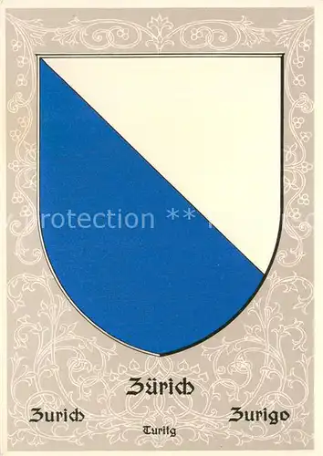 AK / Ansichtskarte Zuerich_ZH Stadtwappen Zuerich_ZH