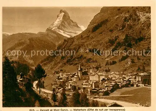 AK / Ansichtskarte Zermatt_VS et Mont Cervin Zermatt_VS