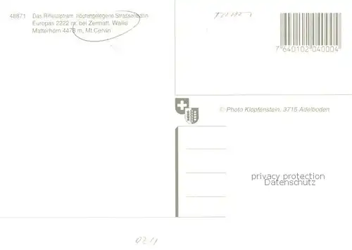 AK / Ansichtskarte Zermatt_VS Das Rifflealptram mit Matterhorn Zermatt_VS